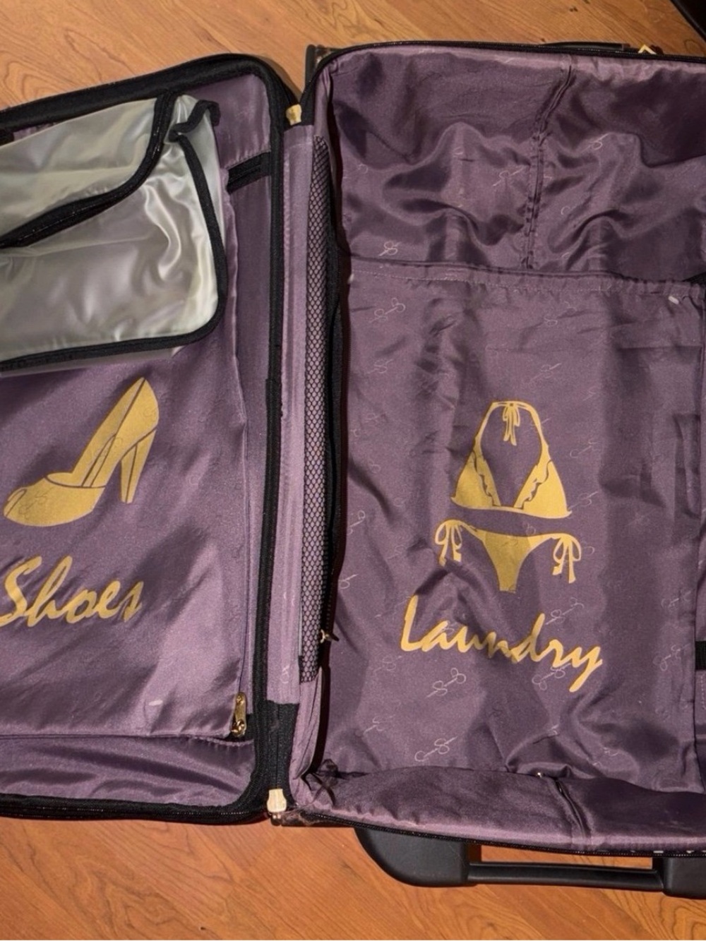 Retired Jessica Simpson Leopard Print 2-Piece Rolling Soft Shell Luggage Set HTF - Picture 4 of 12